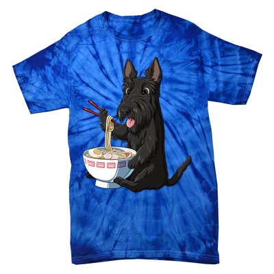 Funny Japanese Kawaii Ra Scottie Dog Scottish Terrier Gift Tie-Dye T-Shirt