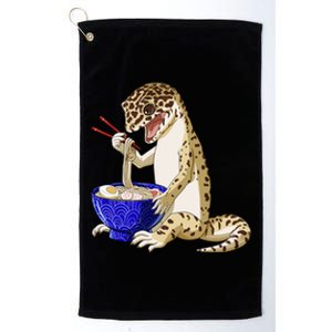 Funny Japanese Kawaii Ra Reptile Leopard Gecko Gift Platinum Collection Golf Towel