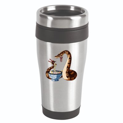 Funny Japanese Kawaii Ramen Snake Cute Ball Python 16oz Travel Tumbler