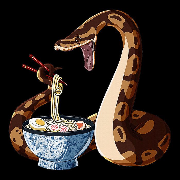 Funny Japanese Kawaii Ramen Snake Cute Ball Python 16oz Travel Tumbler