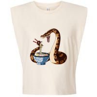 Funny Japanese Kawaii Ramen Snake Cute Ball Python Garment-Dyed Women's Muscle Tee