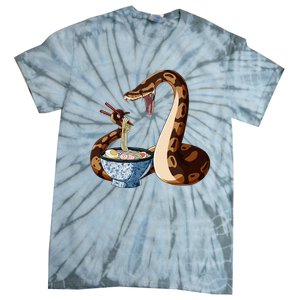 Funny Japanese Kawaii Ramen Snake Cute Ball Python Tie-Dye T-Shirt