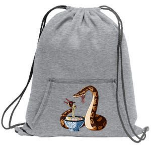 Funny Japanese Kawaii Ramen Snake Cute Ball Python Sweatshirt Cinch Pack Bag