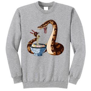 Funny Japanese Kawaii Ramen Snake Cute Ball Python Tall Sweatshirt