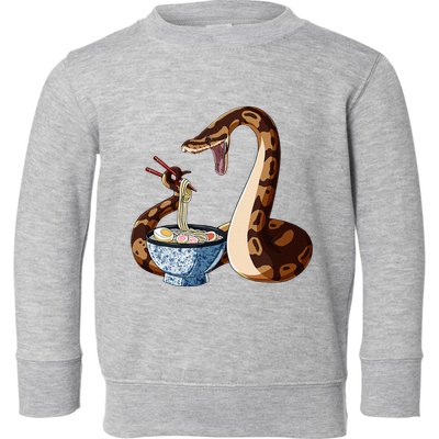 Funny Japanese Kawaii Ramen Snake Cute Ball Python Toddler Sweatshirt
