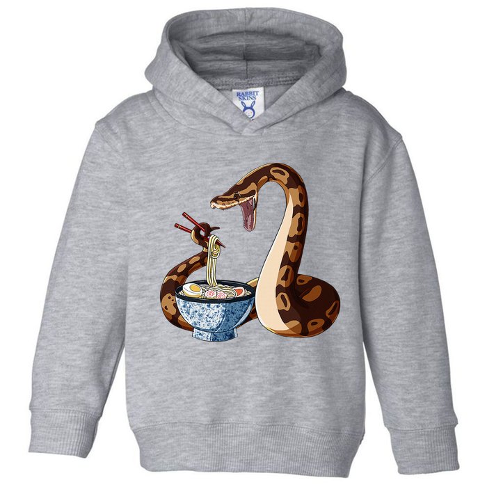 Funny Japanese Kawaii Ramen Snake Cute Ball Python Toddler Hoodie