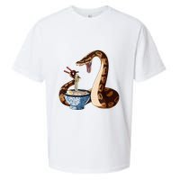 Funny Japanese Kawaii Ramen Snake Cute Ball Python Sueded Cloud Jersey T-Shirt