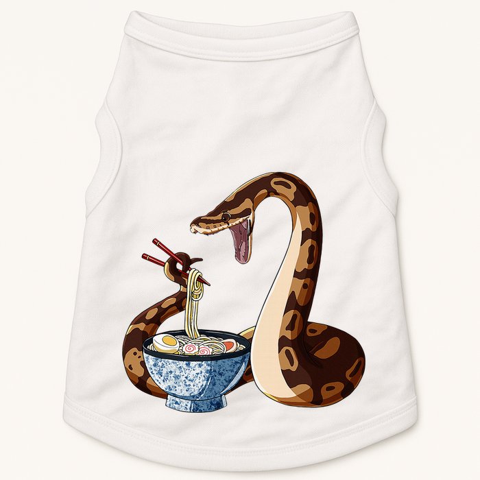 Funny Japanese Kawaii Ramen Snake Cute Ball Python Doggie Tank