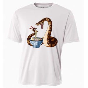 Funny Japanese Kawaii Ramen Snake Cute Ball Python Cooling Performance Crew T-Shirt