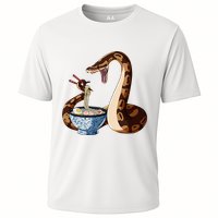 Funny Japanese Kawaii Ramen Snake Cute Ball Python Cooling Performance Crew T-Shirt
