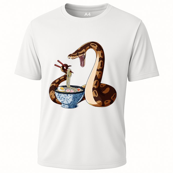 Funny Japanese Kawaii Ramen Snake Cute Ball Python Cooling Performance Crew T-Shirt
