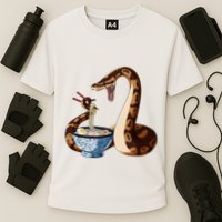 Funny Japanese Kawaii Ramen Snake Cute Ball Python Cooling Performance Crew T-Shirt