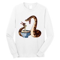 Funny Japanese Kawaii Ramen Snake Cute Ball Python Long Sleeve Shirt