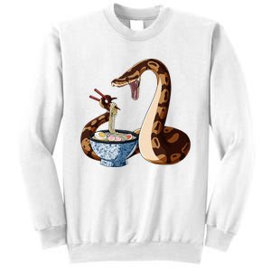 Funny Japanese Kawaii Ramen Snake Cute Ball Python Sweatshirt