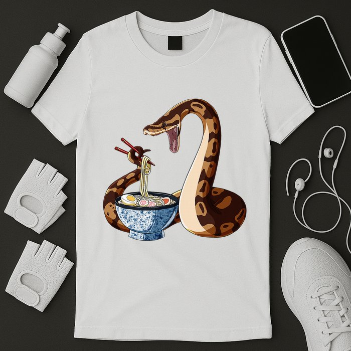 Funny Japanese Kawaii Ramen Snake Cute Ball Python T-Shirt