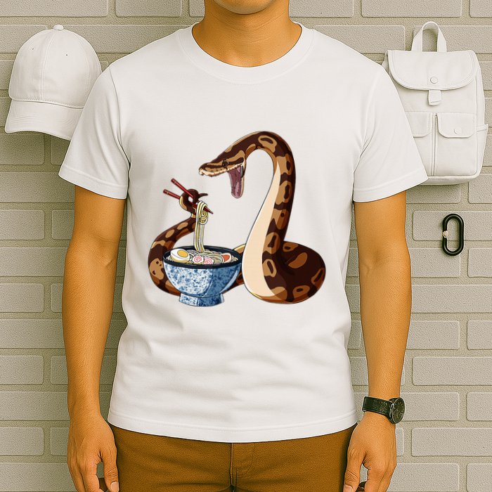 Funny Japanese Kawaii Ramen Snake Cute Ball Python T-Shirt