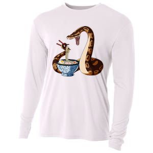 Funny Japanese Kawaii Ramen Snake Cute Ball Python Cooling Performance Long Sleeve Crew