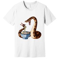 Funny Japanese Kawaii Ramen Snake Cute Ball Python Premium T-Shirt