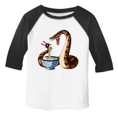 Funny Japanese Kawaii Ramen Snake Cute Ball Python Toddler Fine Jersey T-Shirt