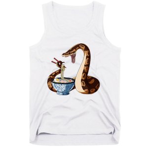 Funny Japanese Kawaii Ramen Snake Cute Ball Python Tank Top