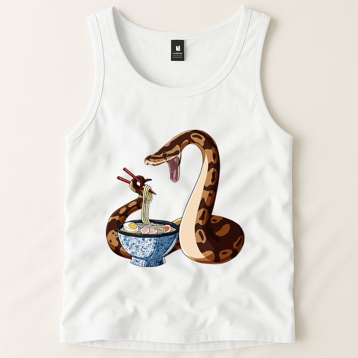 Funny Japanese Kawaii Ramen Snake Cute Ball Python Tank Top