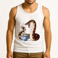 Funny Japanese Kawaii Ramen Snake Cute Ball Python Tank Top