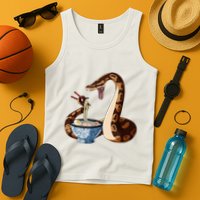 Funny Japanese Kawaii Ramen Snake Cute Ball Python Tank Top