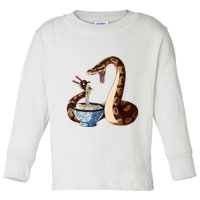 Funny Japanese Kawaii Ramen Snake Cute Ball Python Toddler Long Sleeve Shirt