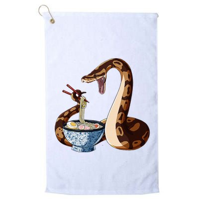 Funny Japanese Kawaii Ramen Snake Cute Ball Python Golf Towel