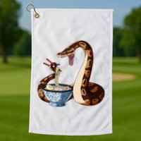 Funny Japanese Kawaii Ramen Snake Cute Ball Python Golf Towel