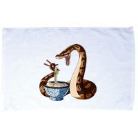 Funny Japanese Kawaii Ramen Snake Cute Ball Python Microfiber Hand Towel
