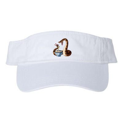 Funny Japanese Kawaii Ramen Snake Cute Ball Python Valucap Bio-Washed Visor