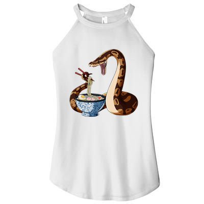 Funny Japanese Kawaii Ramen Snake Cute Ball Python Women's Perfect Tri Rocker Tank