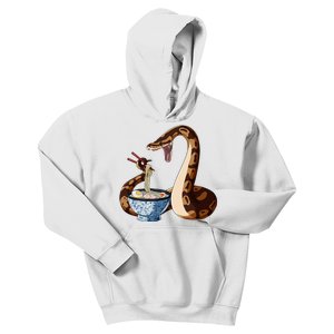 Funny Japanese Kawaii Ramen Snake Cute Ball Python Kids Hoodie