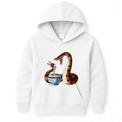 Funny Japanese Kawaii Ramen Snake Cute Ball Python Kids Hoodie