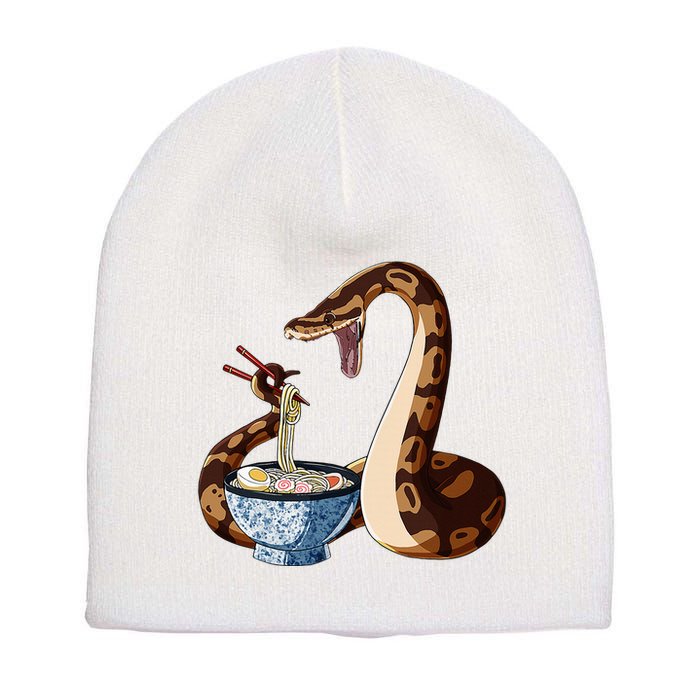 Funny Japanese Kawaii Ramen Snake Cute Ball Python Short Acrylic Beanie