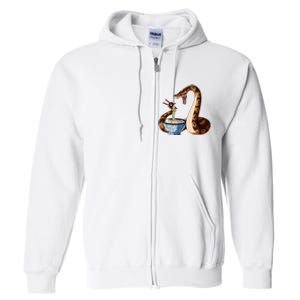 Funny Japanese Kawaii Ramen Snake Cute Ball Python Full Zip Hoodie