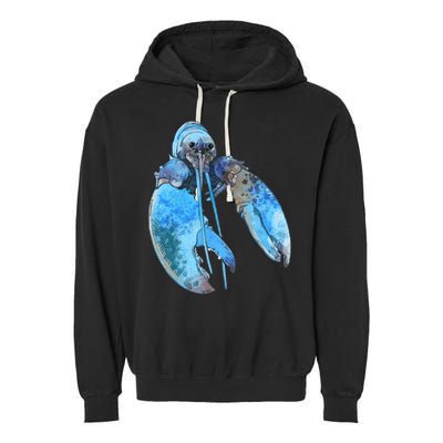 Funny Jumpscare Lobster Meme Blue Crustacean Garment-Dyed Fleece Hoodie