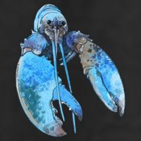 Funny Jumpscare Lobster Meme Blue Crustacean 7 Panel Mesh Trucker Snapback Hat