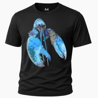 Funny Jumpscare Lobster Meme Blue Crustacean Cooling Performance Crew T-Shirt