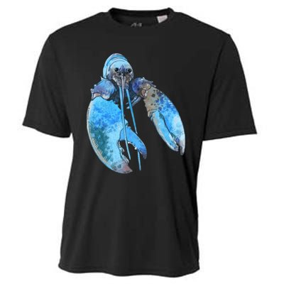 Funny Jumpscare Lobster Meme Blue Crustacean Cooling Performance Crew T-Shirt