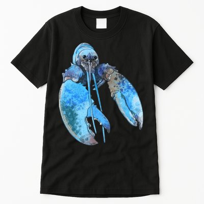 Funny Jumpscare Lobster Meme Blue Crustacean Tall T-Shirt
