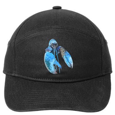 Funny Jumpscare Lobster Meme Blue Crustacean 7-Panel Snapback Hat