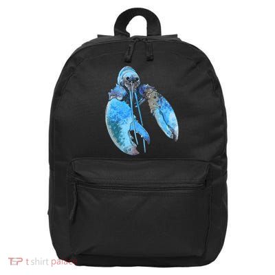 Funny Jumpscare Lobster Meme Blue Crustacean 16 in Basic Backpack