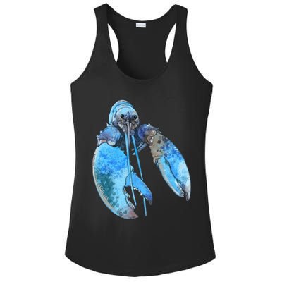Funny Jumpscare Lobster Meme Blue Crustacean Ladies PosiCharge Competitor Racerback Tank