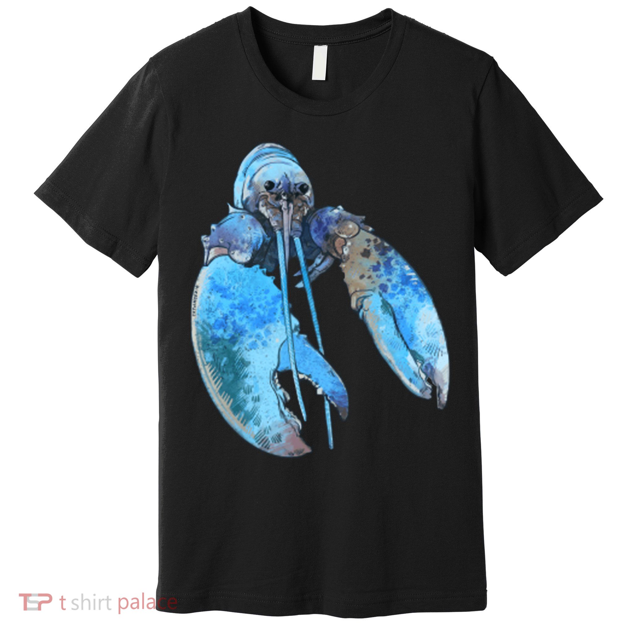 Funny Jumpscare Lobster Meme Blue Crustacean Premium T-Shirt