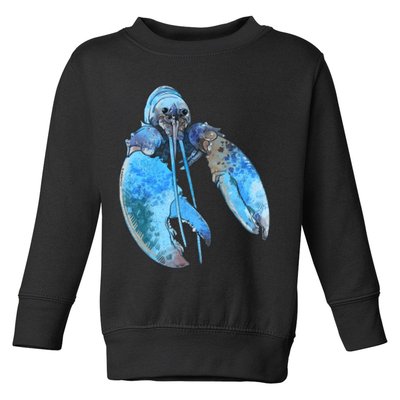 Funny Jumpscare Lobster Meme Blue Crustacean Toddler Sweatshirt