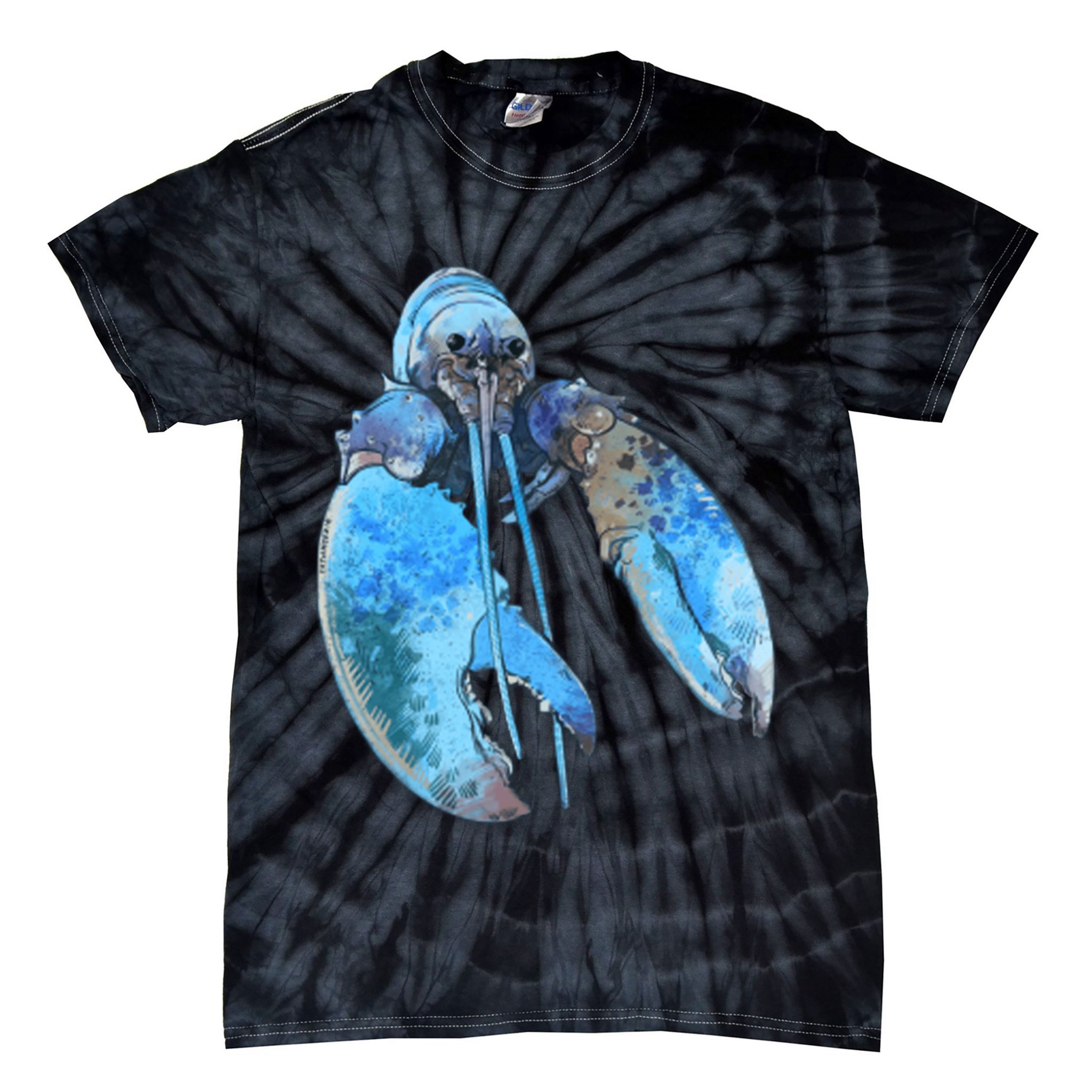 Funny Jumpscare Lobster Meme Blue Crustacean Tie-Dye T-Shirt