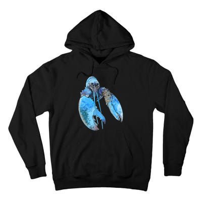 Funny Jumpscare Lobster Meme Blue Crustacean Tall Hoodie