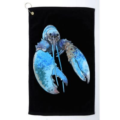 Funny Jumpscare Lobster Meme Blue Crustacean Golf Towel